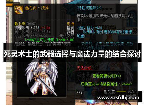 死灵术士的武器选择与魔法力量的结合探讨